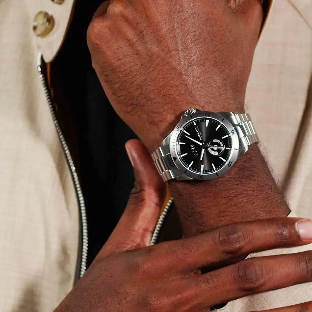 Hugo Boss Troper chronograph watch worn on wrist with casual styling