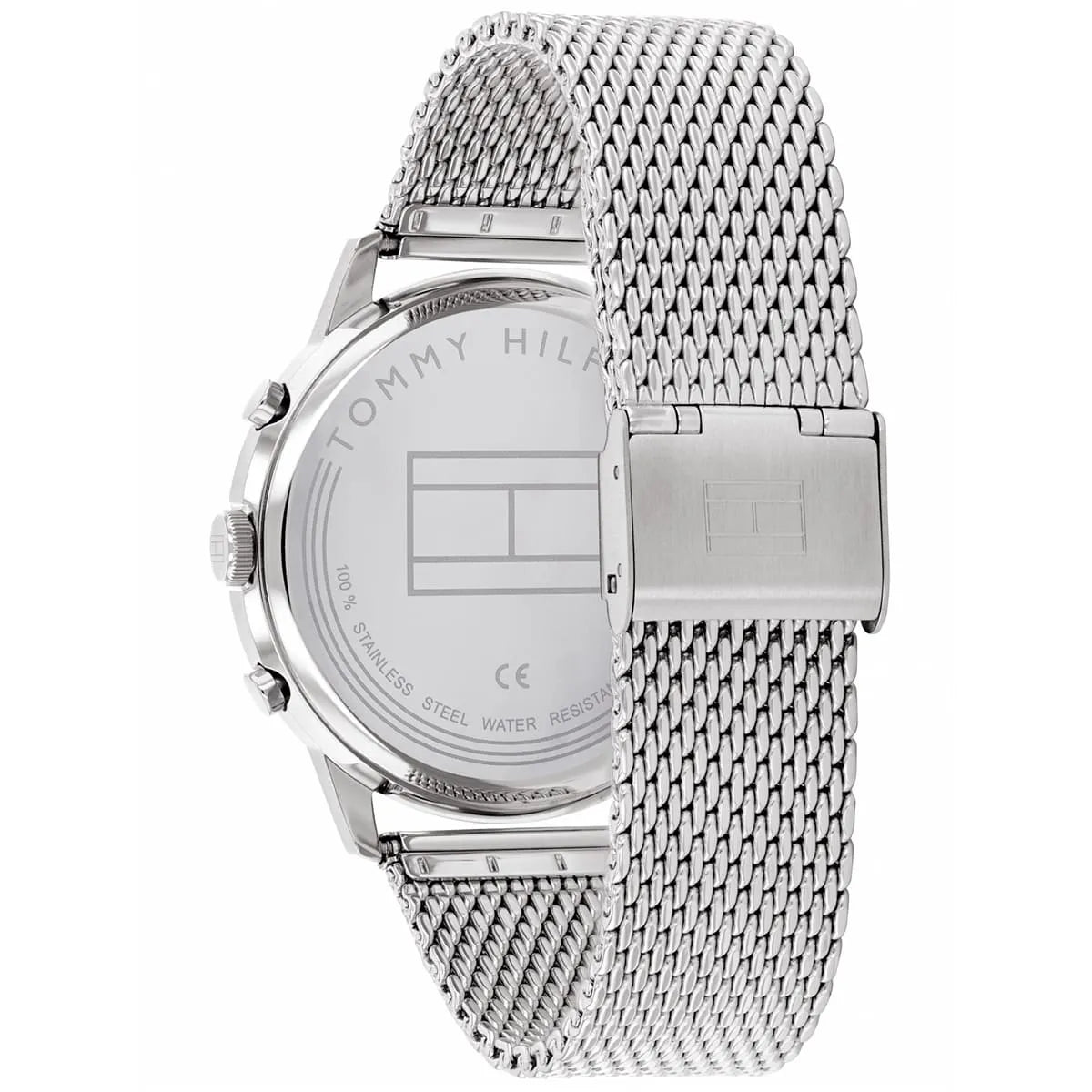 Caseback of Tommy Hilfiger 1710433 watch showing dial mechanics