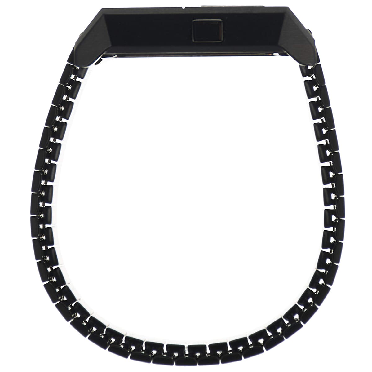 Black stainless steel strap of Tommy Hilfiger digital watch
