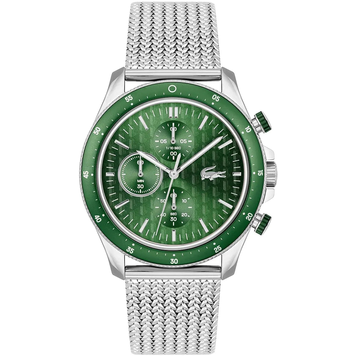 Lacoste Neo Heritage Chronograph Quartz Silver Mesh Men's Watch 2011255