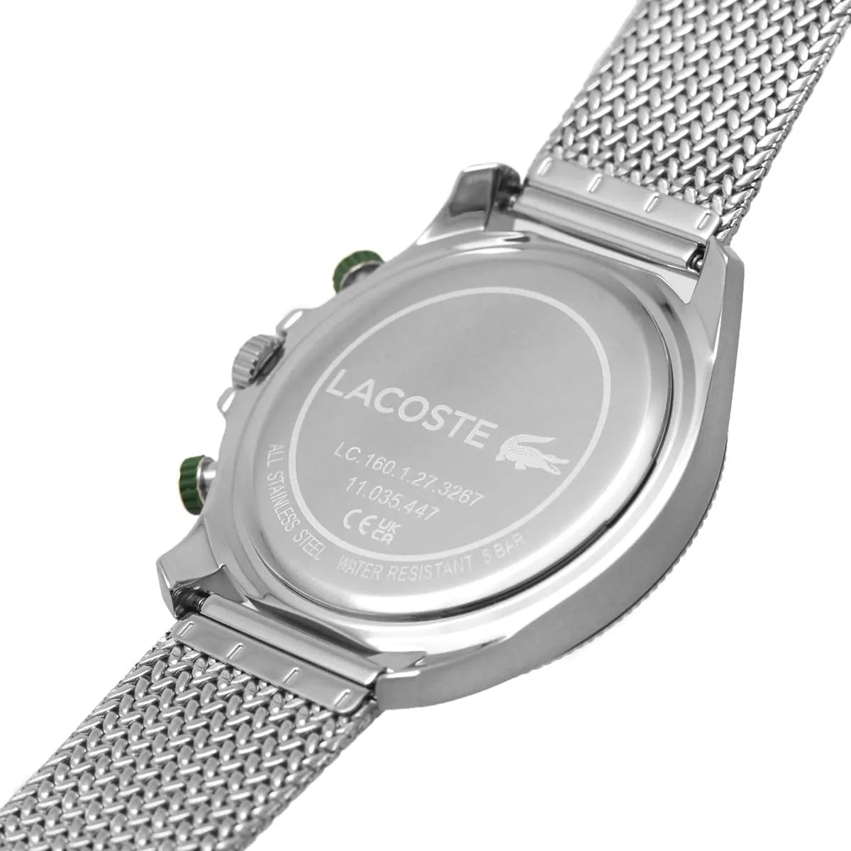 Lacoste Neo Heritage Chronograph Quartz Silver Mesh Men's Watch 2011255
