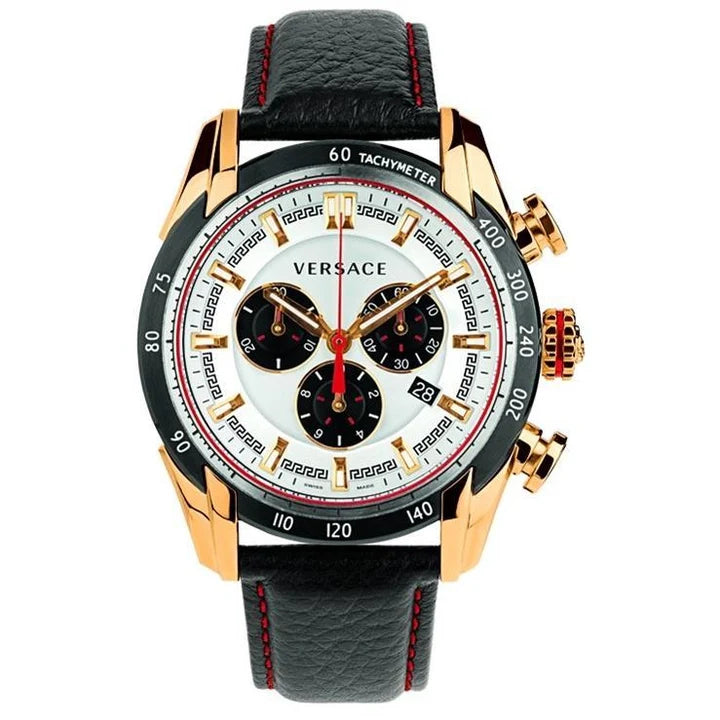 Versace V-Ray Leather Strap Men's Watch VDB040014