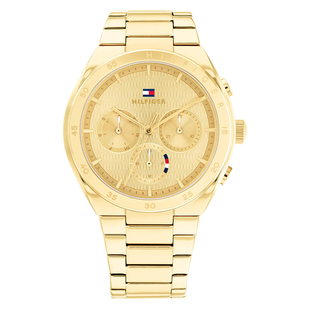 Tommy Hilfiger Carrie Gold Textured Dial Multifunction Sport Watch 1782575