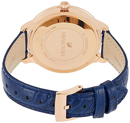 Swarovski Octea Lux Blue Dial Blue Leather Strap Women's Watch 5414413