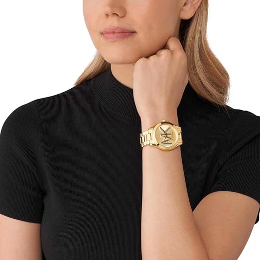 Michael Kors Oversized Slim Runway Gold-Tone Logo Watch MK4732
