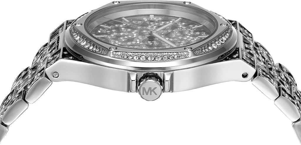 Michael Kors Oversized Lennox Pavé Black and silver pattern Women's Watch - MK7408