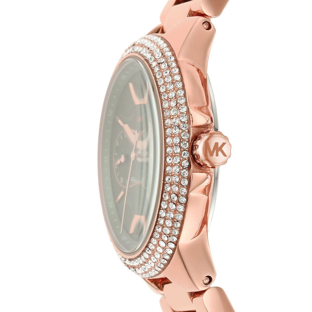 Michael Kors Camille Multifunction Dark Grey Dial Rose-gold Women's Watch - MK6983