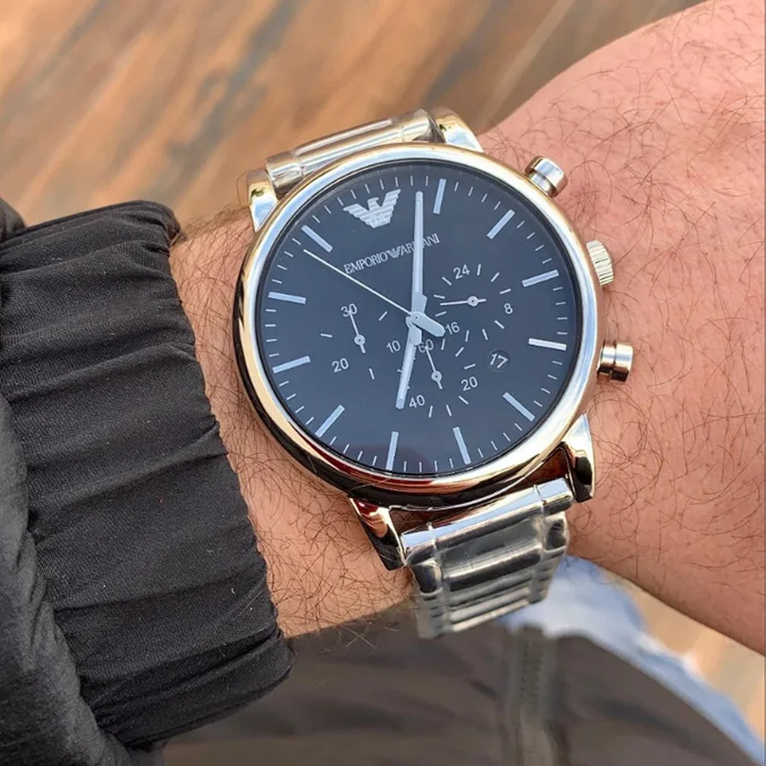 Emporio Armani Classic Chronograph Black Dial Watch AR1894