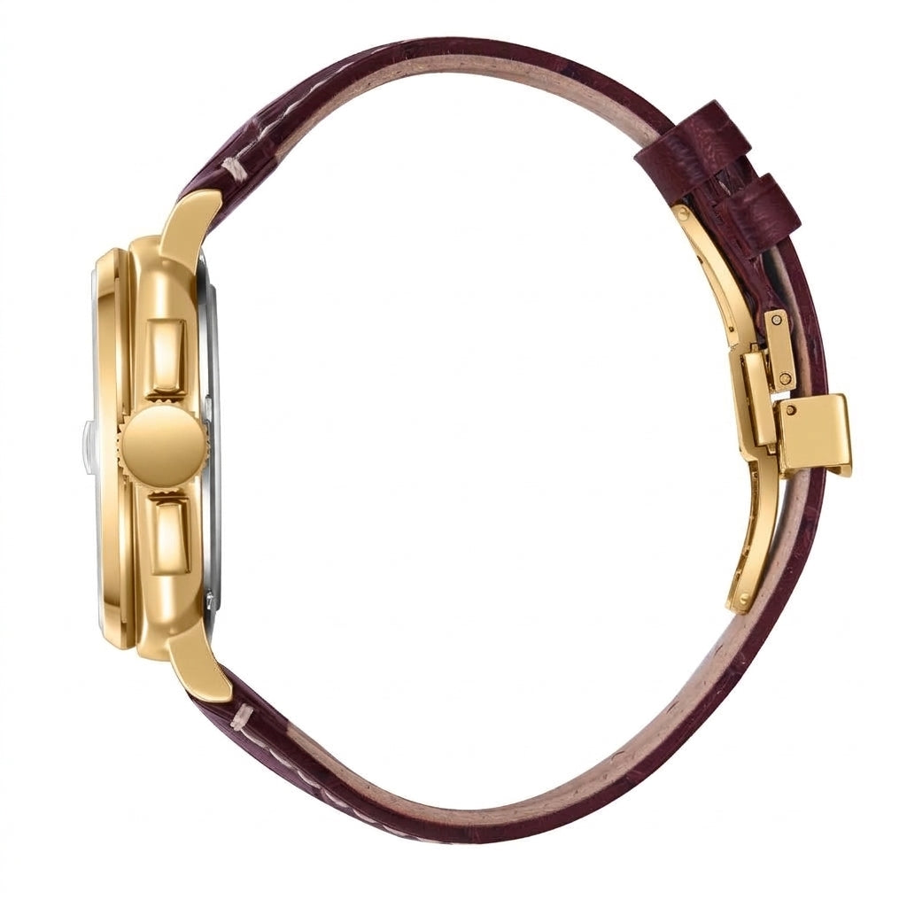 Beverly Hills Polo Club 5 Years Gold Red Leather Watch BP3867X.162