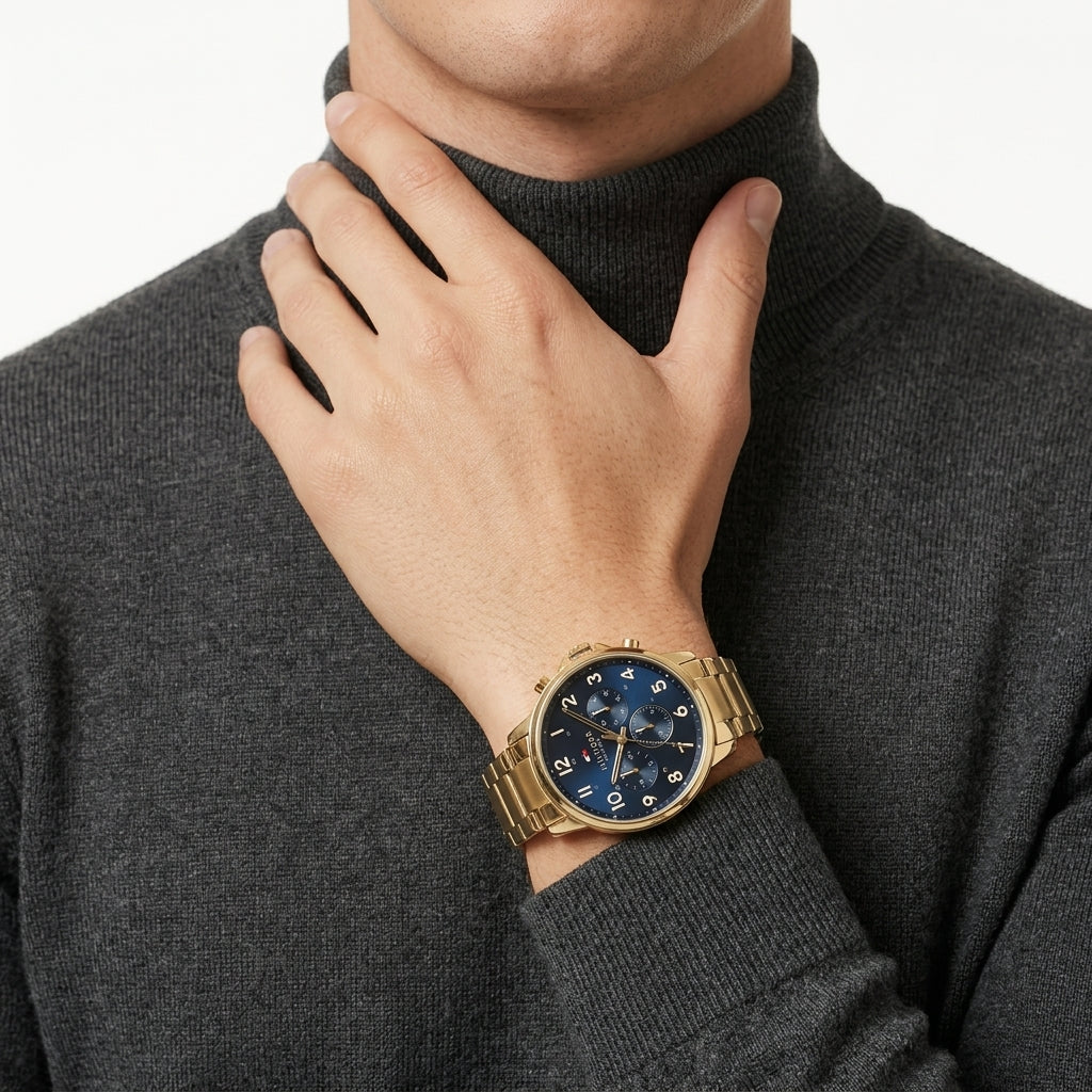 Tommy Hilfiger Multi-function Gold Steel Men's Watch 1710384