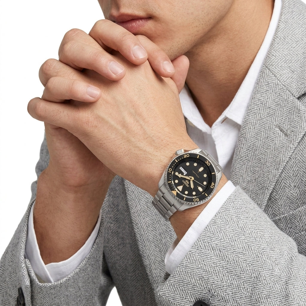 Seiko 5 sports Automatic Black Dial Watch SRPD57K1