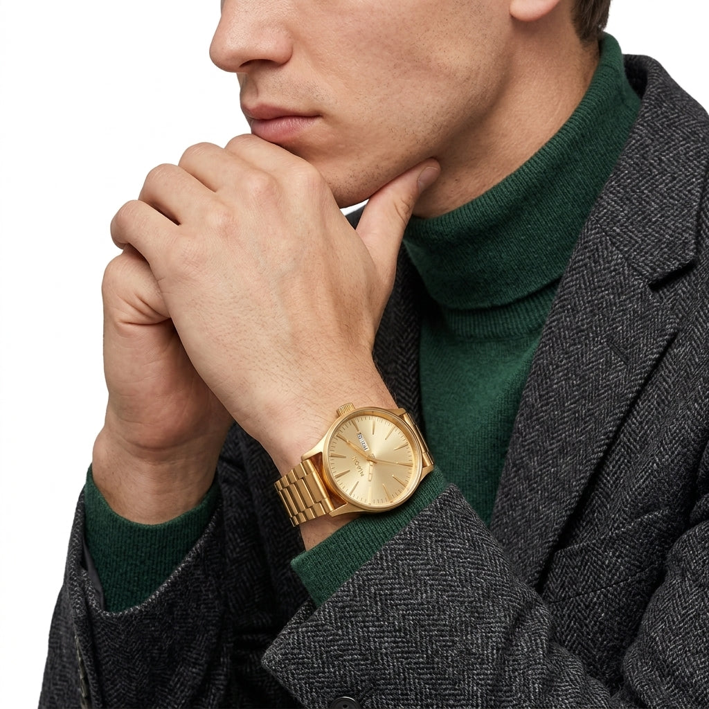 Nixon Sentry All Gold Dial Watch A356-502
