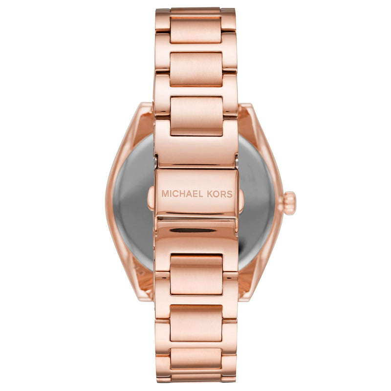 Michael Kors Janelle Rose Gold-Tone Pavé Logo Women's Watch - MK7312