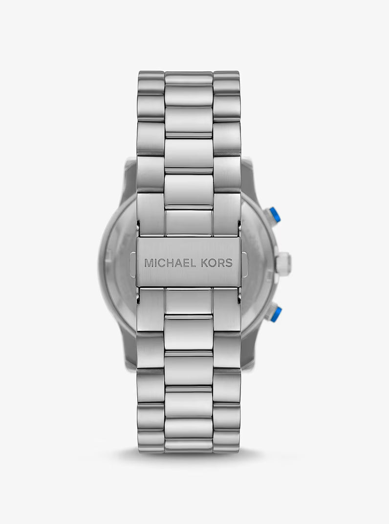 Michael Kors Hunger Stop Oversized Runway Silver-Tone Watch - MK7427