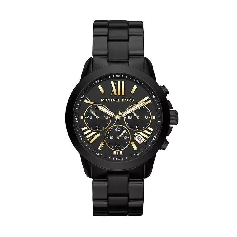 Michael Kors Brecken Chronograph Black Stainless Steel Watch - MK6302