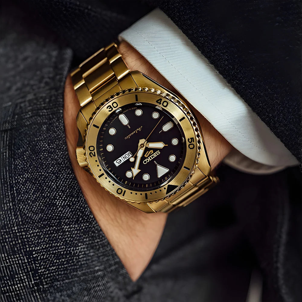 Seiko 5 Sports Automatic Gold Watch - SRPK18