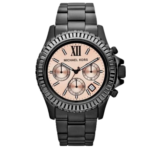 Michael Kors Everest Peach Glitz Black Women's Watch MK5872