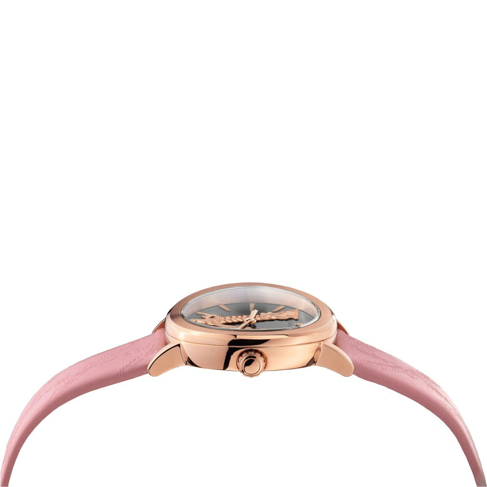 Versace Virtus Quartz Grey Dial Pink Leather Strap Watch for Women - VEHC00319 VEHC00319 - Image 8
