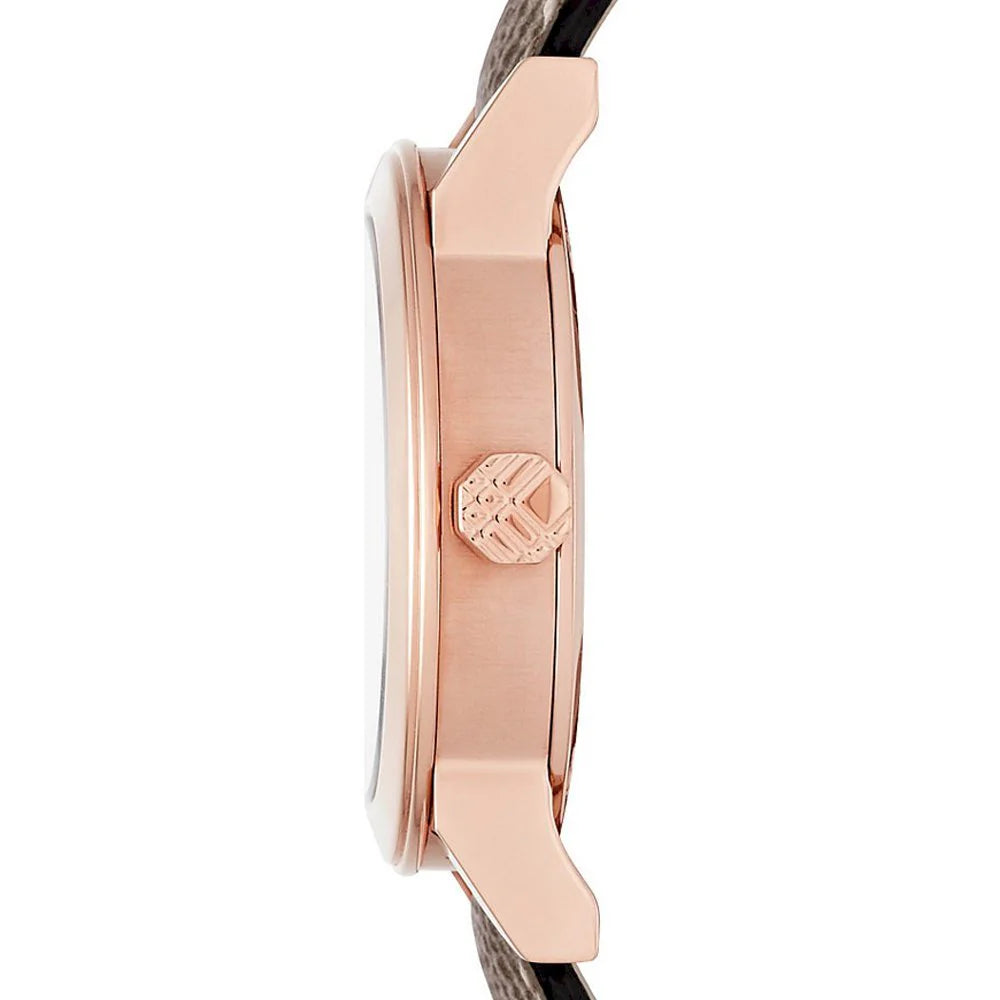 Burberry The City Rose Gold Dial Leather Women's Watch - BU9236