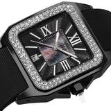 Akribos Black Mother of Pearl Dial Black Ceramic Ladies Watch AK546BK - The Watches Men & Co #2