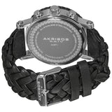 Akribos Chronograph Black Leather Men's Watch AK571BK - The Watches Men & Co #3