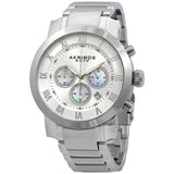 Akribos Grandiose Chronograph Silver Dial Stainless Steel Men's Watch AK622SS - The Watches Men & Co