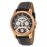 Akribos XXIV Black Dial Rose Gold-tone Men's Watch AK725RG - The Watches Men & Co