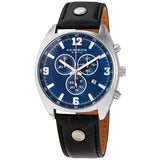 Akribos XXIV Blue Dial Men's Chronograph Leather Watch AK969BKBU - The Watches Men & Co