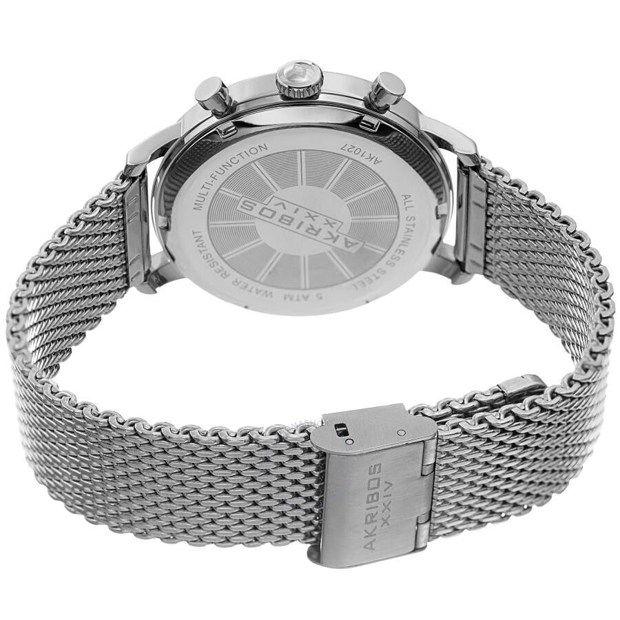 Akribos XXIV Blue Dial Stainless Steel Mesh Men's Watch AK1027BU - The Watches Men & Co #4
