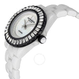 Akribos XXIV Ceramic White Mother of Pearl Dial Ladies Watch AK518BKW - The Watches Men & Co #2
