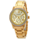 Akribos XXIV Glimmer Gold Tone Dial Ladies Multifunction Watch AK872YG - The Watches Men & Co