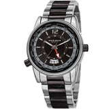 Akribos XXIV World Time Quartz Black Dial Men's Watch AK1021TTB - The Watches Men & Co