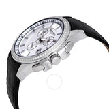 Akribos XXIV Grandiose Crystal Chronograph Steel Black Leather Men's Watch AK615SS - The Watches Men & Co #2