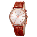 Akribos XXIV Lumin Quartz Silver Dial Ladies Watch P50141 - The Watches Men & Co