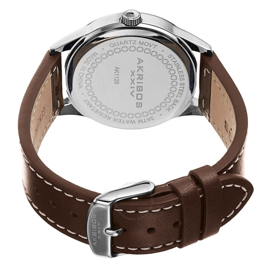 Akribos XXIV Men's Casual Quartz White Dial Men's Watch P50107 - The Watches Men & Co #2