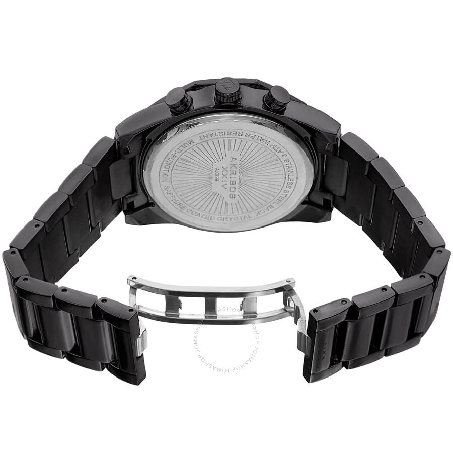 Akribos XXIV Men's Dress Chronograph Quartz Black Dial Men's Watch P50188 - The Watches Men & Co #4