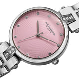 Akribos XXIV Quartz Crystal Pink Dial Ladies Watch AK1085PK - The Watches Men & Co #2