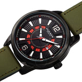 Akribos XXIV Quartz Black Dial Green Leather Men's Watch AK1079BKGN - The Watches Men & Co #2