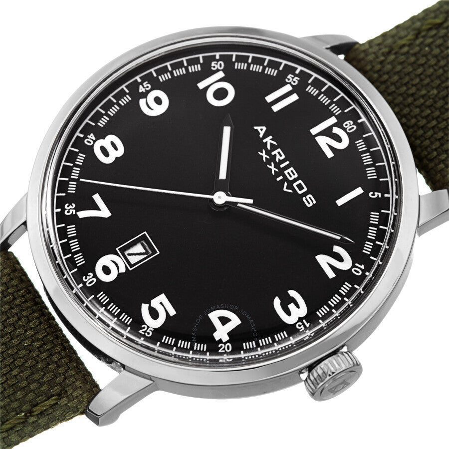 Akribos XXIV Quartz Black Dial Men's Watch AK1025SSBK - The Watches Men & Co #2