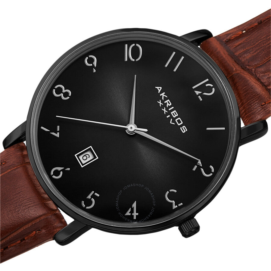 Akribos XXIV Quartz Black Dial Men's Watch AK1077BK - The Watches Men & Co #2