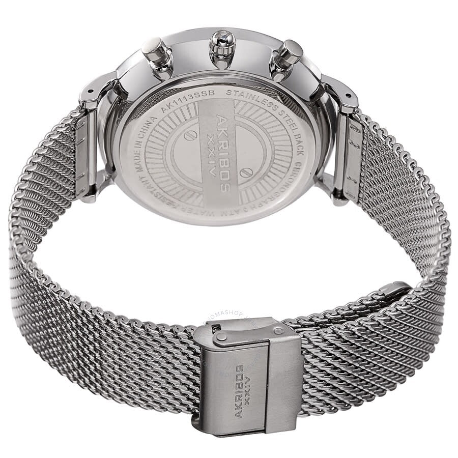 Akribos XXIV Quartz Black Dial Men's Watch AK1113SSB - The Watches Men & Co #4