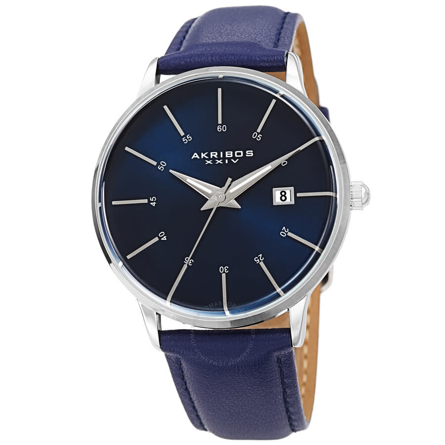 Akribos XXIV Quartz Blue Dial Men's Watch AK1104BU-S - The Watches Men & Co