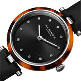 Akribos XXIV Quartz Crystal Black Dial Ladies Watch AK1052BK - The Watches Men & Co #2