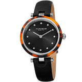 Akribos XXIV Quartz Crystal Black Dial Ladies Watch AK1052BK - The Watches Men & Co
