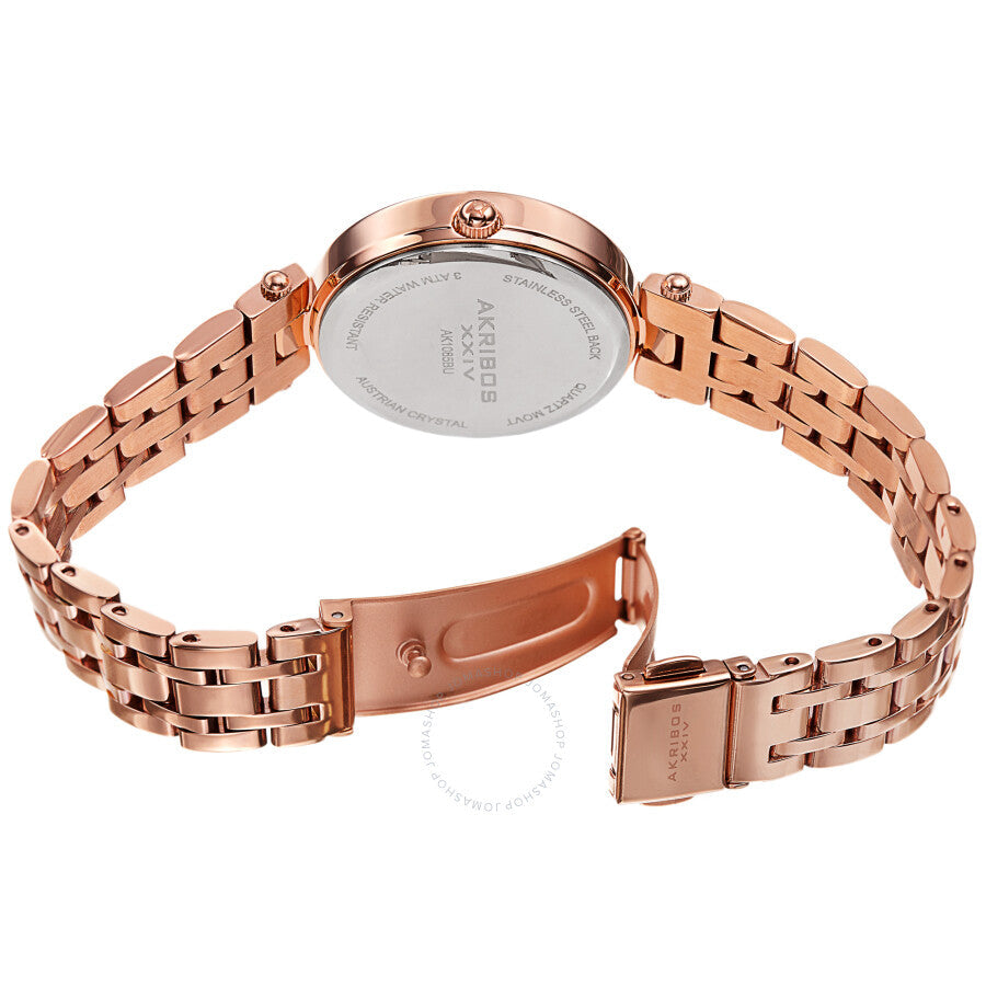 Akribos XXIV Quartz Crystal Blue Dial Ladies Watch AK1085BU - The Watches Men & Co #3