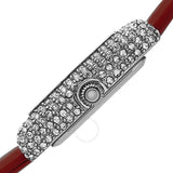 Akribos XXIV Quartz Crystal Red Dial Red Leather Ladies Watch AK1068RD - The Watches Men & Co #3