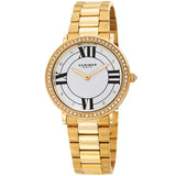 Akribos XXIV Quartz Crystal White Dial Ladies Watch AK1036YG - The Watches Men & Co