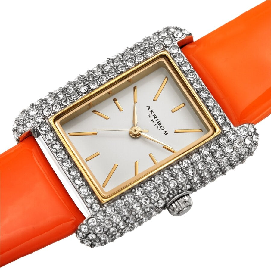 Akribos XXIV Quartz Crystal White Dial Ladies Watch AK1068OR - The Watches Men & Co #2
