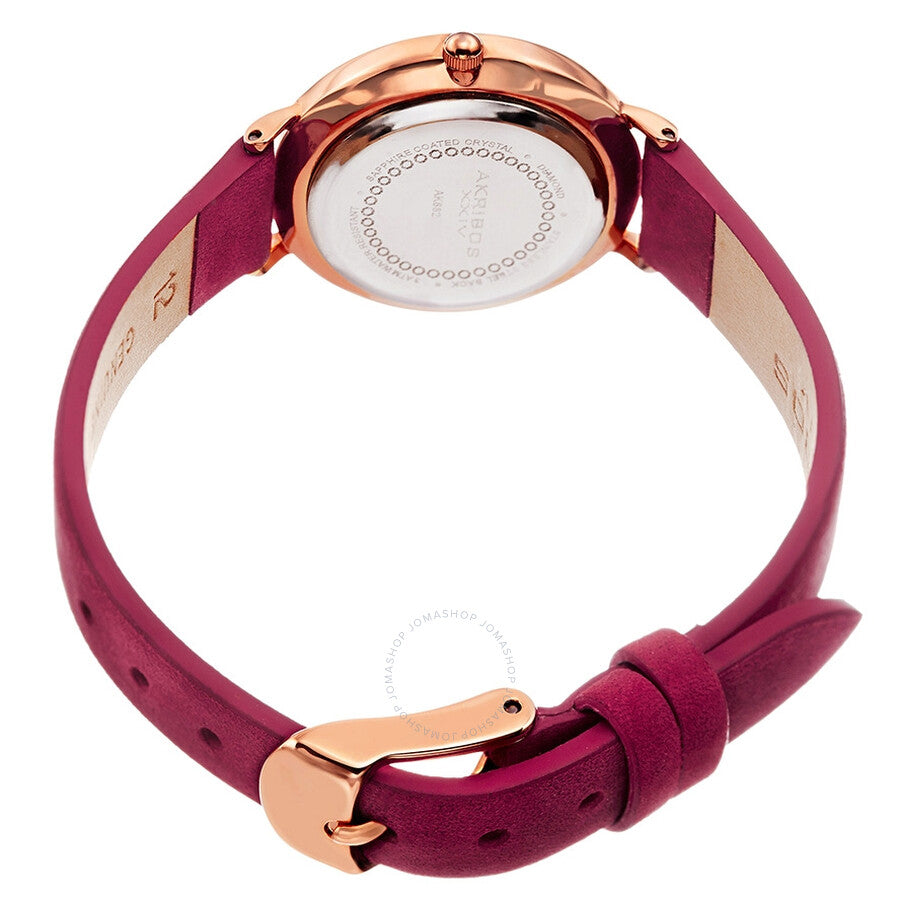 Akribos XXIV Quartz Diamond Rose Dial Ladies Watch AK882PK - The Watches Men & Co #3