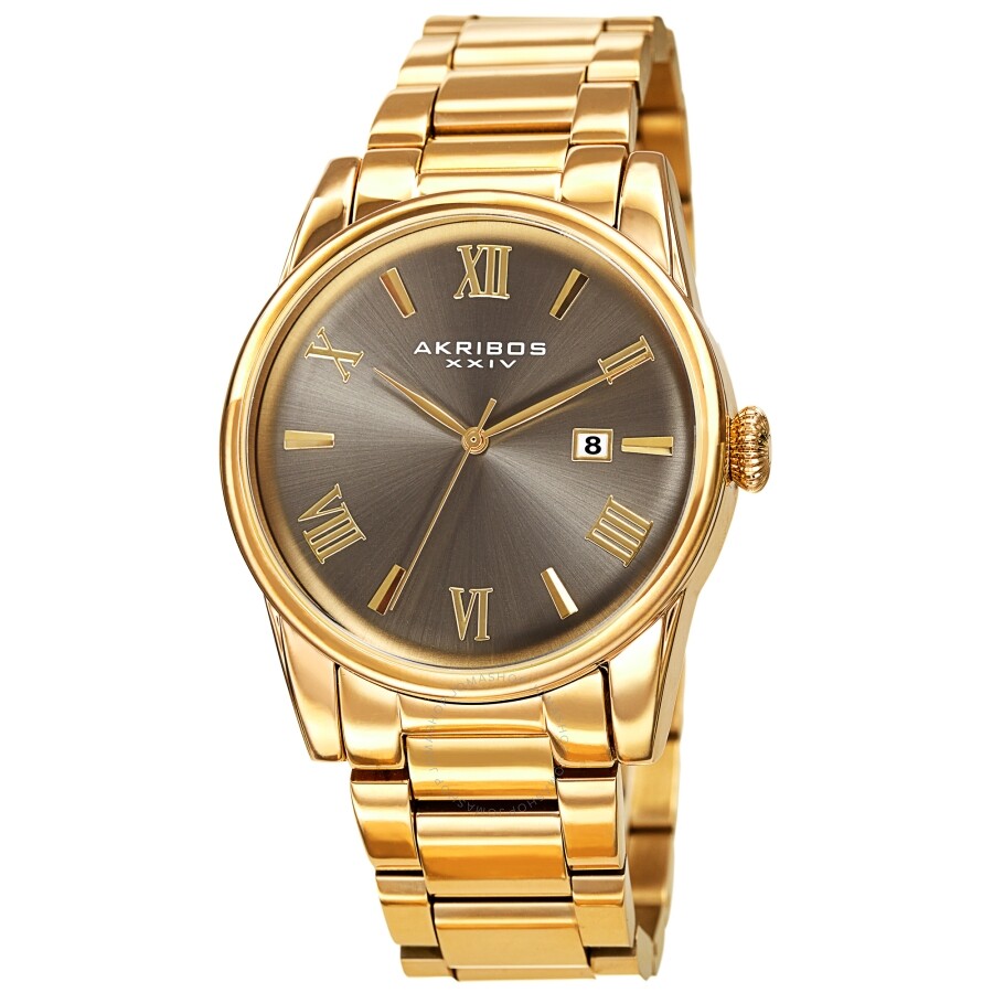 Akribos XXIV Quartz Grey Dial Men's Watch AK1056YGN - The Watches Men & Co